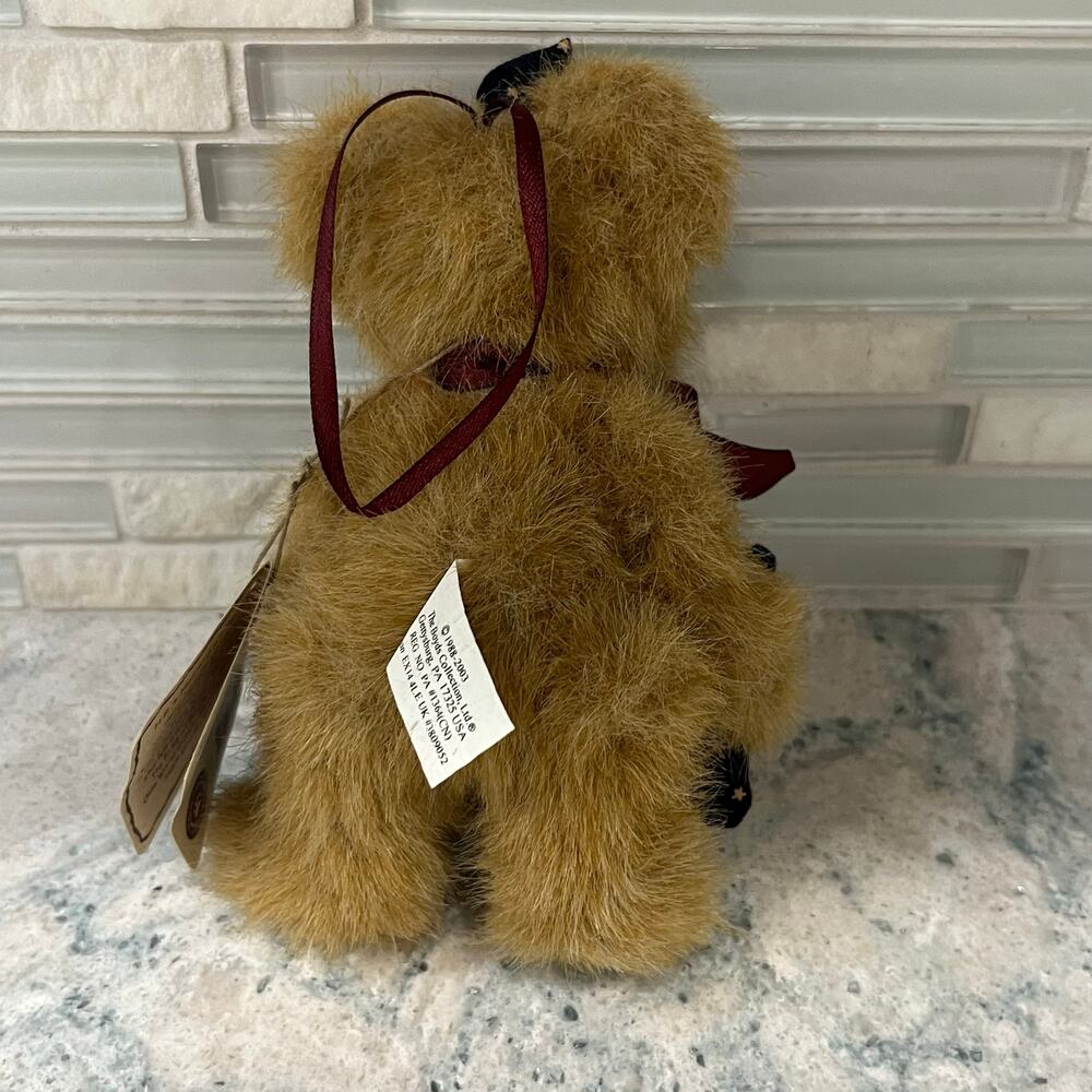 Boyds Bears "The Head Bean Collection" Patriotic Americana Tess Plush Ornament - Picture 6 of 7